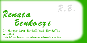renata benkoczi business card